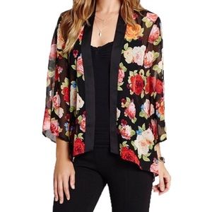 Guess Floral Kimono Cardigan Size XS